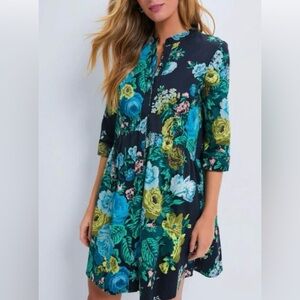 Tuckernuck royal shirt dress in verdant floral
